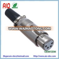 American XLR 4 Pin FemaleJack Connector wIth Screw